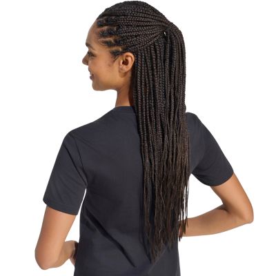 5. adidas Damen-T-Shirt mit Blumenmuster, Schwarz, KT2766