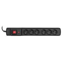Activejet COMBO Überspannungsschutzleiste 6-fach/1,5 m (10 A; 2300 W) 1,5 m; schwarz