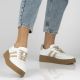 2. Weiße Damen-Plateauschuhe aus Wildleder, Modell Filippo DP6776