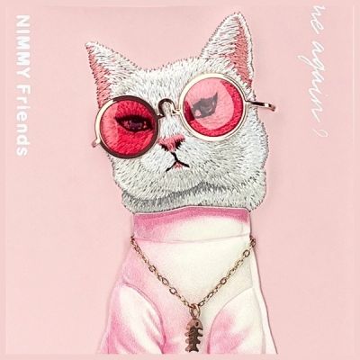 7. Nimmy Glasses Cool Cat Hülle für iPhone 16 Pro Max - Rosa