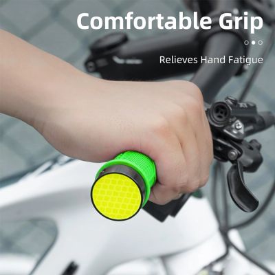 6. Rockbros 40720007005 Fahrradgriffe mit Reflektor – grün