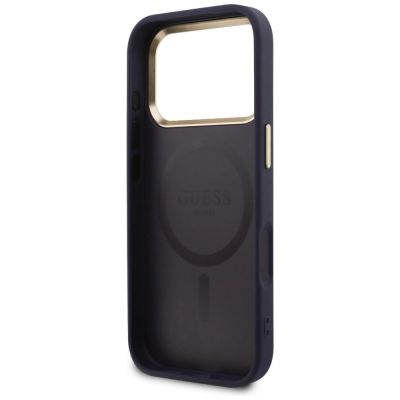 7. Guess Peony Hot Stamp MagSafe Hülle für iPhone 17 Pro Max - Blau