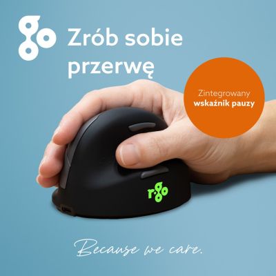 21. Ergonomische Maus R-Go Maus HE ergonomisch rechts Bluetooth mittel schwarz/sil Retail