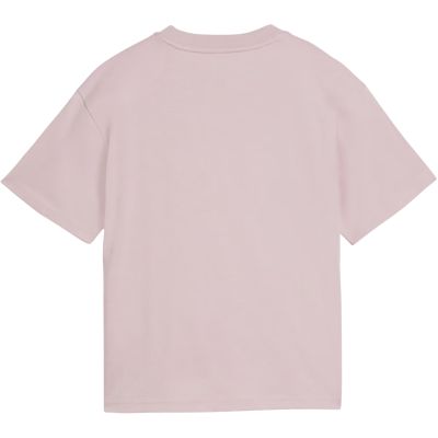 3. Puma Ess Boxy Tee mit zentriertem Katzenlogo für Kinder, Rosa, 685131 49