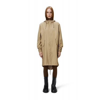 11. Rains Unisex Fishtail Parka W3 18140 24 SAND Regenmantel