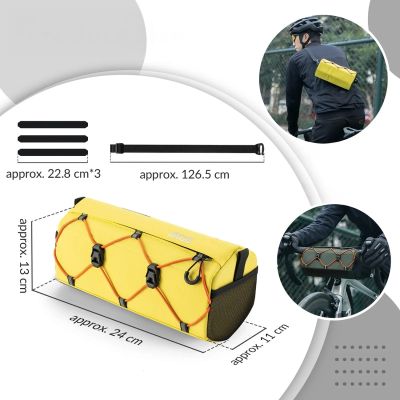 6. Rockbros 30110054006 Lenkertasche für Fahrräder, 2,2 l – Gelb