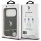 8. US Polo DH und Bottom Stripe Logo MagSafe Hülle für iPhone 17 Pro - Schwarz
