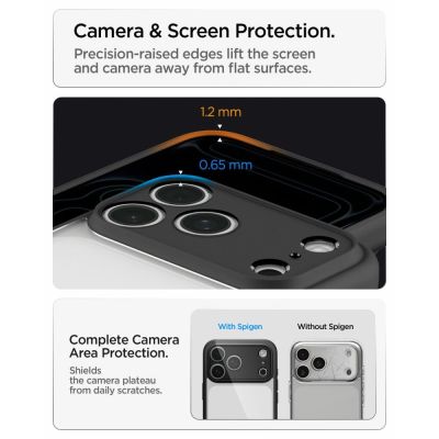 10. Spigen Ultra Hybrid Hülle für iPhone 18 Pro / 17 Pro – Mattschwarz