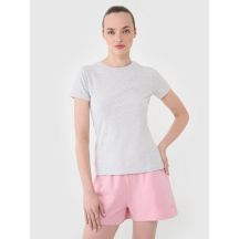 Schmal geschnittenes, einfarbiges Damen-T-Shirt 4F 4FWMM00TTSHF2673-27M