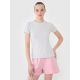 Schmal geschnittenes, einfarbiges Damen-T-Shirt 4F 4FWMM00TTSHF2673-27M