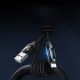 3. USB-A-Kabel – Lightning Wozinsky WUALC1 mit LED-Anzeige 2,4 A 1 m – Schwarz
