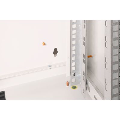 8. Digitus Unique 19" 20HE Wand-Netzwerkschrank 600x450 mm, Glastür, grau, ungeteilt, montiert, 100 kg
