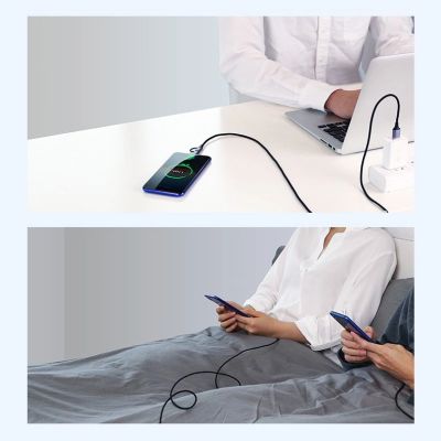 12. Ugreen Kabel 2in1 USB - Micro USB / USB Type C Kabel 1m 2.4A schwarz (30875)