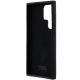 7. Karl Lagerfeld Silikon Karl&Choupette Metal Pin Hülle für Samsung Galaxy S24 Ultra – Schwarz
