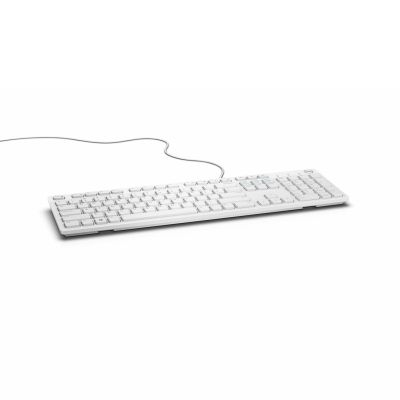 4. DELL Tastatur: US-Euro (QWERTY) Dell KB216 Quietkey USB, Weiß