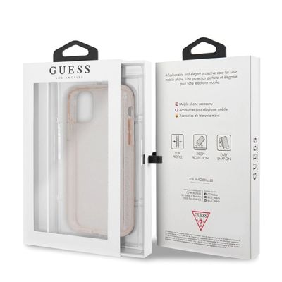 7. Guess GUHCN65PCGLPI iPhone 11 Pro Max pink/pink Hartschalenetui Glitter