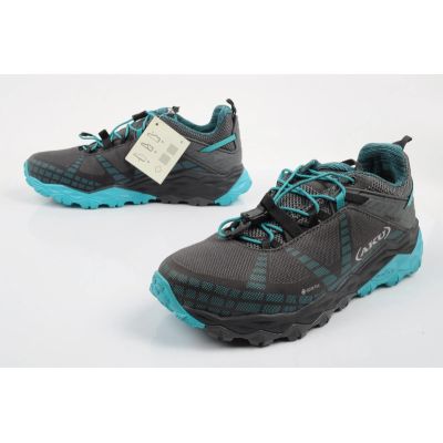 8. Aku Damen Flyrock Gore-Tex Trekking-Sportschuhe, strapazierfähig, grau-blau