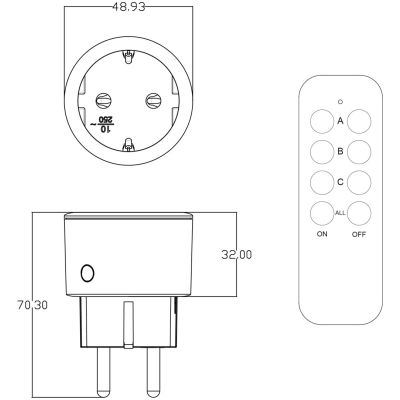 6. Entac ES-3S-RC Netzsteckeradapter Weiß