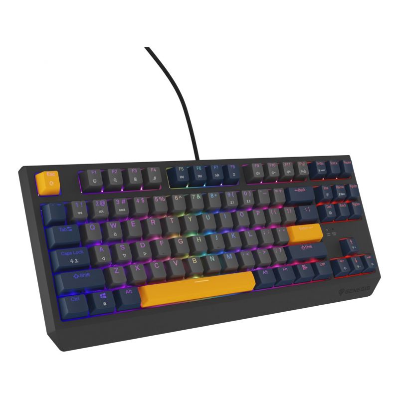 16. GENESIS Thor 230 TKL Gaming-Tastatur USB QWERTY Englisch Blau