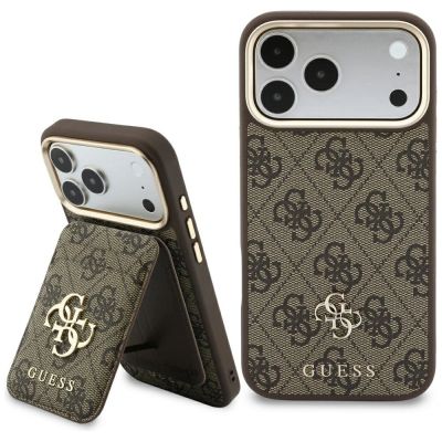 Guess 4G Hülle mit MagSafe-Wallet für iPhone 18 Pro / 17 Pro – braun