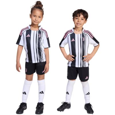 9. adidas Juventus 25/26 Heimtrikot für Kinder Weiß und Schwarz JN5220