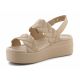 3. Crocs Brooklyn Woven Low Wedge W 209977-212 Sandalen