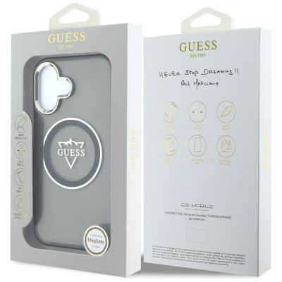 8. Guess IML Metal Mountain Logo MagSafe iPhone 16 Hülle - Schwarz