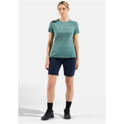 Damen-T-Shirt mit kurzen Ärmeln ODLO Ascent PW 130 Run. Bike. Hike. T-Shirt Crew Neck s/s, blau