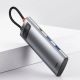 10. Baseus Metal Gleam Series multifunktionaler USB HUB 7in1 Typ C HDMI TF PD Kartenleser grau (WKWG020113)