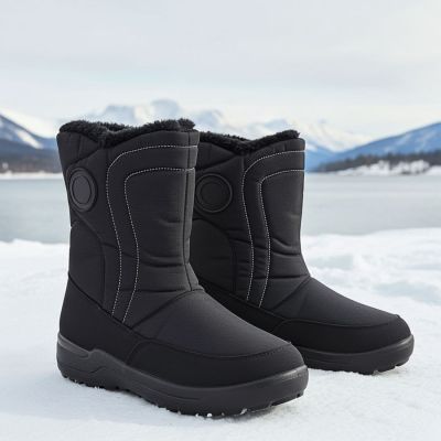 8. Damen-Schneestiefel, flach, gefüttert, schwarz, Potocki SU33310