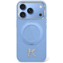 Karl Lagerfeld IML Ring Stand 360 Kameo Metal MagSafe Hülle für iPhone 17 Pro Max / 18 Pro Max - Blau