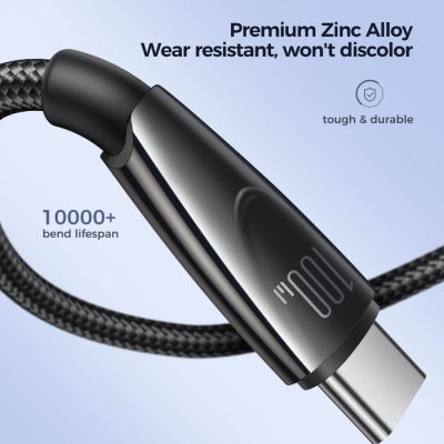 3. Joyroom Pioneer Series SA31-AC6 USB-A / USB-C Kabel 100W 1,2m - Schwarz