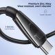 3. Joyroom Pioneer Series SA31-AC6 USB-A / USB-C Kabel 100W 1,2m - Schwarz