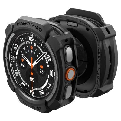 2. Spigen Rugged Armor Schutzhülle für Samsung Galaxy Watch Ultra 47 mm – Mattschwarz