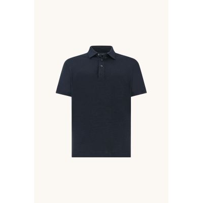 6. Paul&Shark Herren-Poloshirt aus Baumwolle und Lyocell, Marineblau (25411283-13)