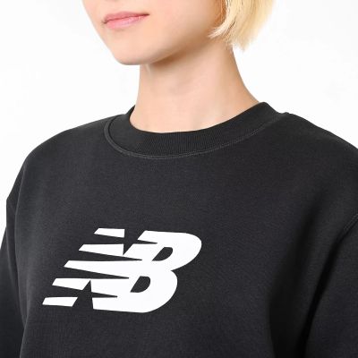 4. New Balance Sport Fleece Logo Crew Bk W WT43526BK Sweatshirt