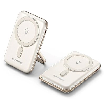 6. Kabellose magnetische Powerbank Vention 20 W PD 10000 mAh, weiß