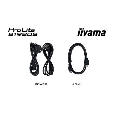 8. iiyama B1980S-B1 Monitor, 19 Zoll, TN-Panel, 1280 x 1024 Pixel, 250 cd/m², HDMI, DisplayPort