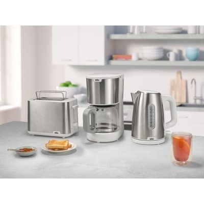 5. Braun HT 1510 8, 2 Tassen, 900 W, Edelstahl, Weiß