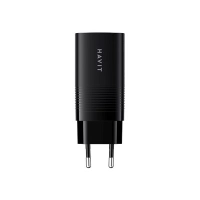 3. Havit UC20 EU-Ladegerät USB-C + USB-C + USB-A (Schwarz)