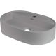 Waschtischplatte aus Granit mit Inselarmatur – oval