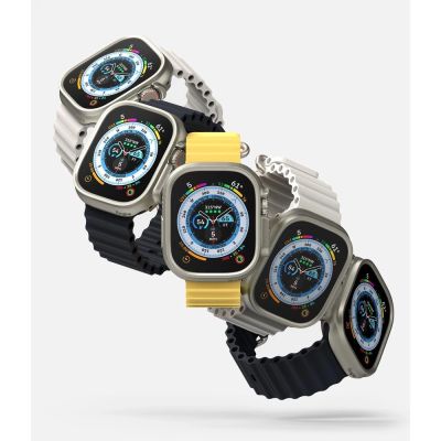 4. Ringke Slim 2er-Pack Hüllen für Apple Watch Ultra 1/2 (49 mm) – Klar & Titan