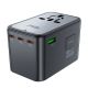 8. Acefast Z1 GaN 75W PD Reiseladeadapter 3x USB-C 2x USB-A - Schwarz