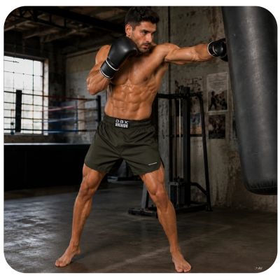 6. MMA-Shorts Shorty ARMY GREEN COMBATWEAR V1 | DBX Bushido