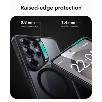 3. ESR Classic Hybrid MagSafe Hülle für Samsung Galaxy S26 Ultra – Transparent Schwarz