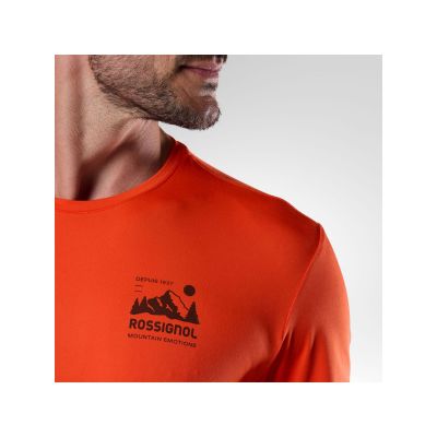 5. ROSSIGNOL M Grafik-Aktiv-T-Shirt Orange Herren-T-Shirt