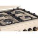 3. Retro Designe MPM-56-KRM-14 cremefarbener Gas-Elektroherd