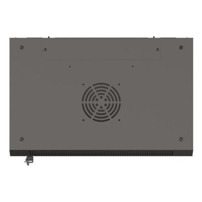 10. Wandmontierter Installationsschrank 19" 6U 540x350 schwarze Glastür LANBERG (Flat Pack)