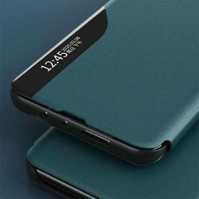 9. Eco Leather View Case booktype case schutzhülle aufklappbare hülle Samsung Galaxy A72 4G lila