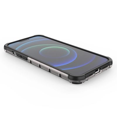 12. Honeycomb Handyhülle Schutzhülle mit TPU Rahmen für iPhone 13 Pro Max grün
